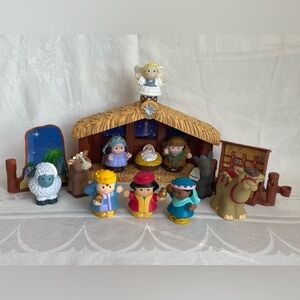 Fisher Price Little People Christmas Nativity Set 14 pcs Manger Figures